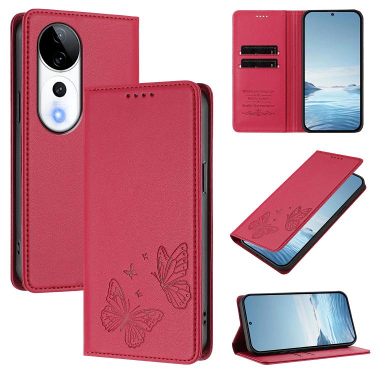 Strong Magnetic Dual Butterfly RFID Vegan Leather Phone Case, For vivo iQOO Z9s Pro 5G / T3 Pro 5G India, For vivo V40 5G / V40 Pro 5G Global