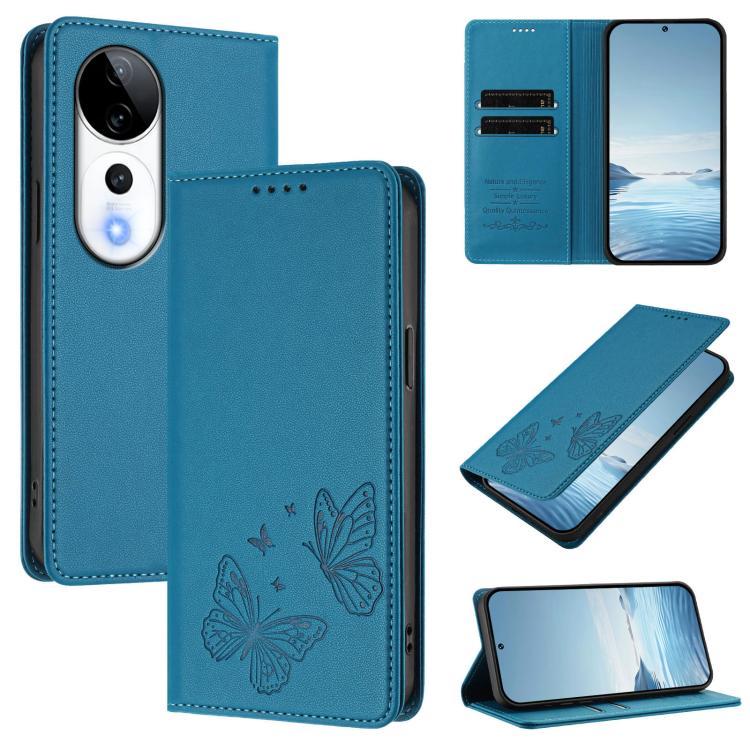 Strong Magnetic Dual Butterfly RFID Vegan Leather Phone Case, For vivo iQOO Z9s Pro 5G / T3 Pro 5G India, For vivo V40 5G / V40 Pro 5G Global