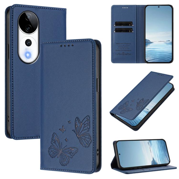 Strong Magnetic Dual Butterfly RFID Vegan Leather Phone Case, For vivo iQOO Z9s Pro 5G / T3 Pro 5G India, For vivo V40 5G / V40 Pro 5G Global