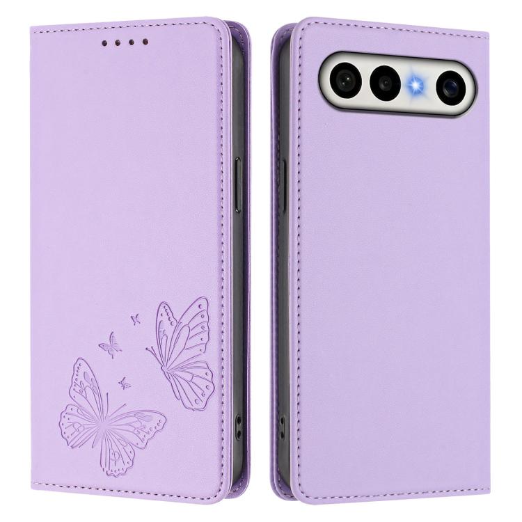 Strong Magnetic Dual Butterfly RFID Vegan Leather Phone Case, For vivo S50 Pro mini / X300 FE 5G  Russia, For vivo X300s