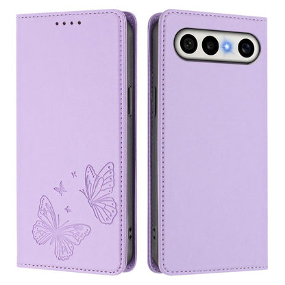 Strong Magnetic Dual Butterfly RFID Vegan Leather Phone Case, For vivo S50 Pro mini / X300 FE 5G  Russia, For vivo X300s