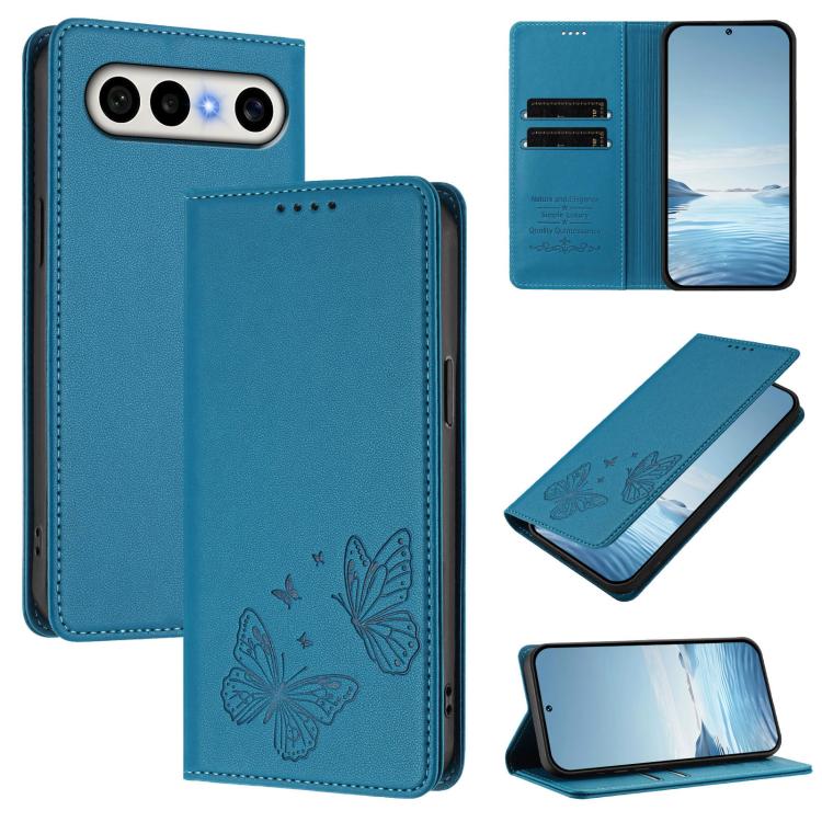 Strong Magnetic Dual Butterfly RFID Vegan Leather Phone Case, For vivo S50 Pro mini / X300 FE 5G  Russia, For vivo X300s