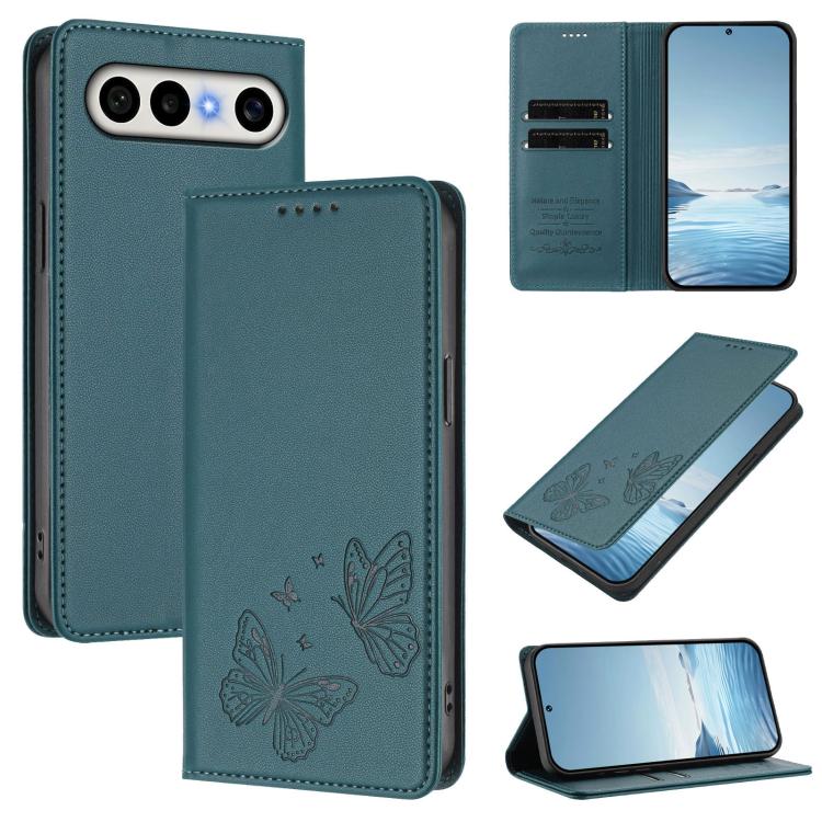 Strong Magnetic Dual Butterfly RFID Vegan Leather Phone Case, For vivo S50 Pro mini / X300 FE 5G  Russia, For vivo X300s