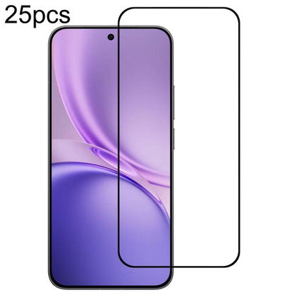 25pcs High Aluminum Full Screen Silk Printing Tempered Glass Film, Support Fingerprint Unlocking, For vivo S60 5G, For vivo Y600 Turbo 5G, For vivo S60 Vitality 5G, For vivo X300 FE 5G Russia, For vivo iQOO 15T 5G, For vivo Y600 Pro 5G, For vivo T5 Pro 5G