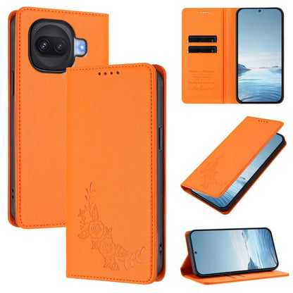 Peony Embossed Magnetic RFID Vegan Leather Phone Case, For vivo iQOO Z11 Turbo 5G, For vivo X300 Ultra 5G