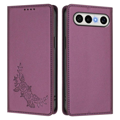 Peony Embossed Magnetic RFID Vegan Leather Phone Case, For vivo S50 Pro mini / X300 FE 5G Russia, For vivo Y27 4G / 5G 2023 Global