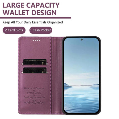 Peony Embossed Magnetic RFID Vegan Leather Phone Case, For vivo S50 Pro mini / X300 FE 5G Russia, For vivo Y27 4G / 5G 2023 Global