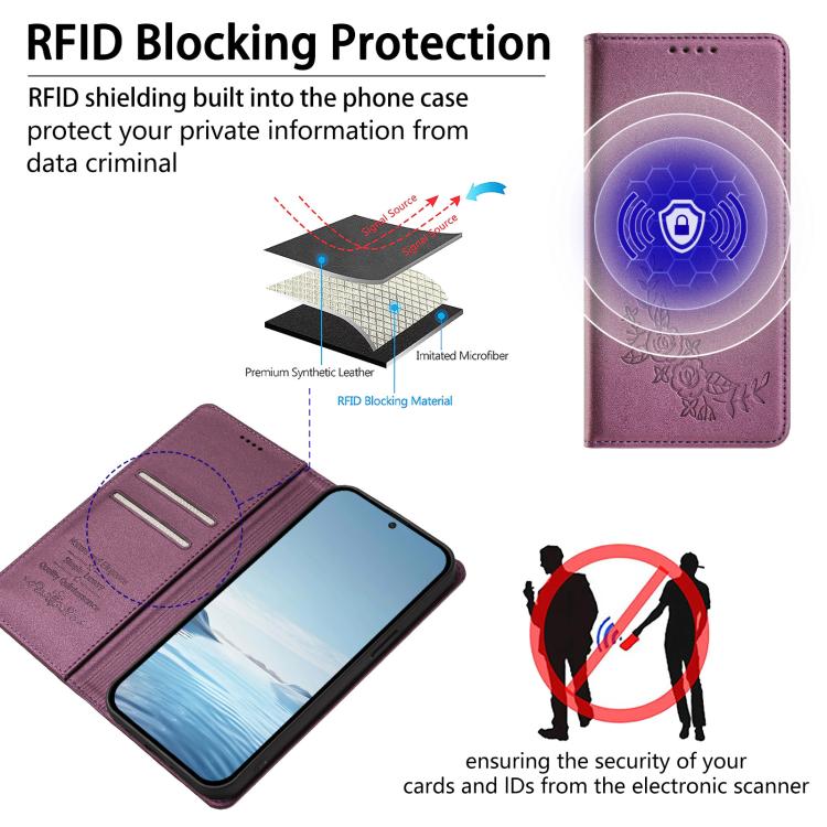 Peony Embossed Magnetic RFID Vegan Leather Phone Case, For vivo S50 Pro mini / X300 FE 5G Russia, For vivo Y27 4G / 5G 2023 Global