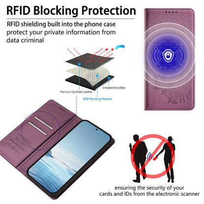 Peony Embossed Magnetic RFID Vegan Leather Phone Case, For vivo S50 Pro mini / X300 FE 5G Russia, For vivo Y27 4G / 5G 2023 Global