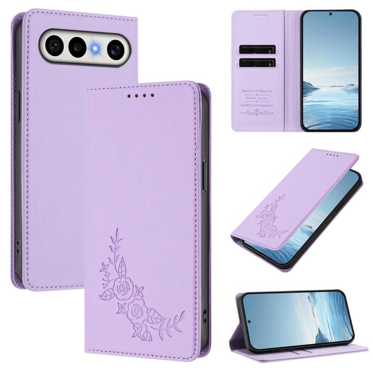 Peony Embossed Magnetic RFID Vegan Leather Phone Case, For vivo S50 Pro mini / X300 FE 5G Russia, For vivo Y27 4G / 5G 2023 Global