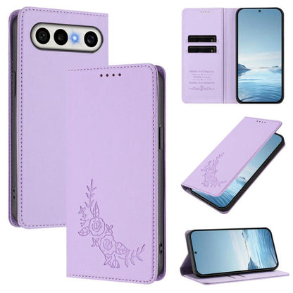 Peony Embossed Magnetic RFID Vegan Leather Phone Case, For vivo S50 Pro mini / X300 FE 5G Russia, For vivo Y27 4G / 5G 2023 Global