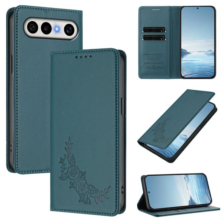 Peony Embossed Magnetic RFID Vegan Leather Phone Case, For vivo S50 Pro mini / X300 FE 5G Russia, For vivo Y27 4G / 5G 2023 Global