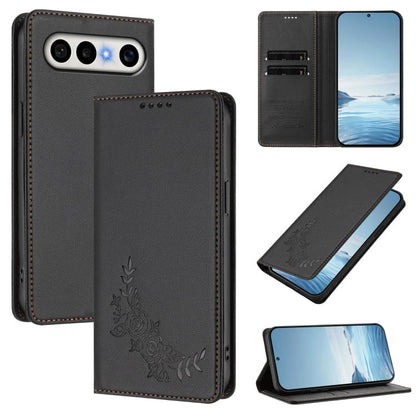 Peony Embossed Magnetic RFID Vegan Leather Phone Case, For vivo S50 Pro mini / X300 FE 5G Russia, For vivo Y27 4G / 5G 2023 Global