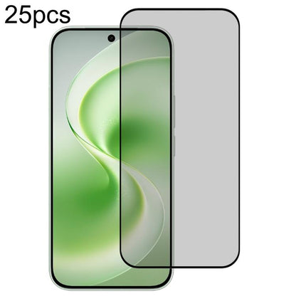25pcs Full Cover Anti-peeping Tempered Glass Film,  Support Fingerprint Unlocking, For vivo S60 5G, For vivo S60 Vitality 5G, For vivo Y600 Turbo 5G, For vivo X300 FE 5G Russia, For vivo iQOO 15T 5G, For vivo X300s, For vivo V70
