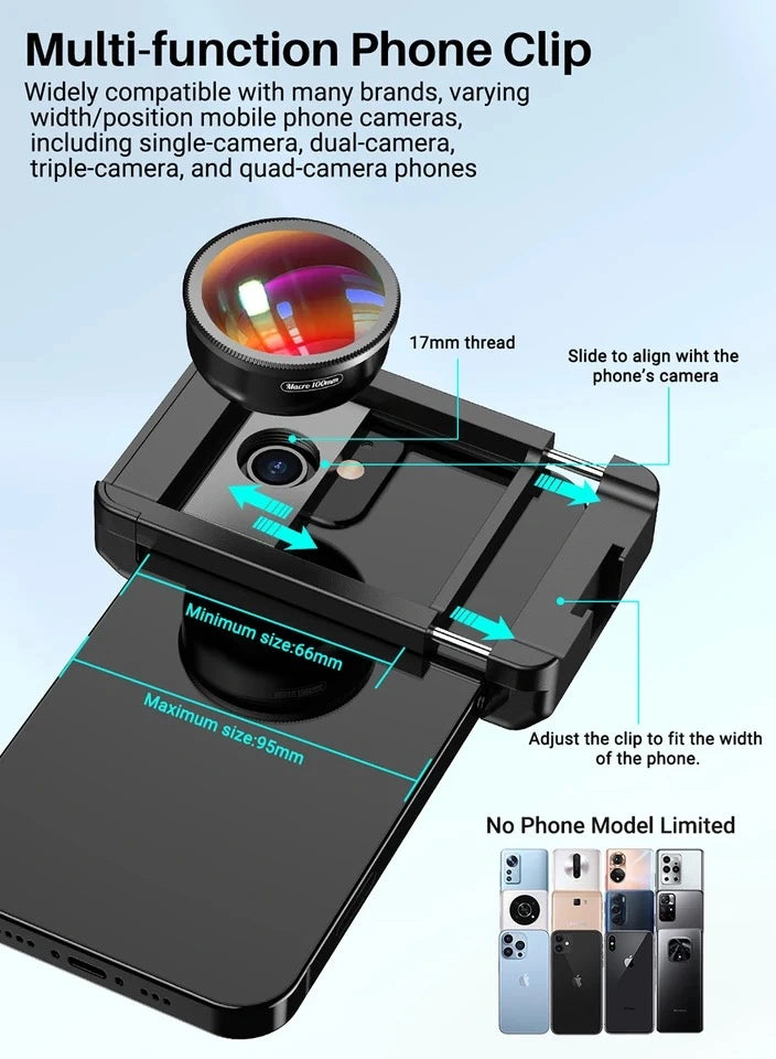 [New] Apexel 100mm Upgraded Mobile Macro Lens + CPL Filter + Mobile Holder
