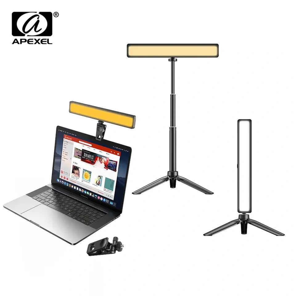 Apexel Monitor Light Bar Led Fill Light Rechargeable for Streaming Accessories engape32 engape57 Others - APEXEL INDIA - Mobile Lens - Mobile Camera Lens - Cellphone Accessories - Phone Lens - Smartphone Lens