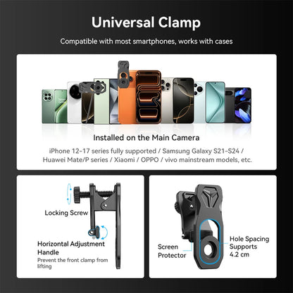 [New] Apexel 6x Close Focus 156mm Telephoto Lens for Mobile Phone [2026] (APL-TM6L)