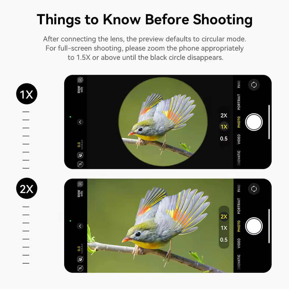 [New] Apexel 6x Close Focus 156mm Telephoto Lens for Mobile Phone [2026] (APL-TM6L)