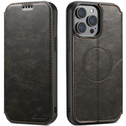 Suteni J05 Leather Magnetic Magsafe Phone Case, For iPhone 12 / 12 Pro, For iPhone 12 Pro Max, For iPhone 13, For iPhone 13 Pro, For iPhone 13 Pro Max, For iPhone 14 Apple Accessories engsut4220 More iPhone Cases - Suteni - Mobile Lens - Mobile Camera Lens - Cellphone Accessories - Phone Lens - Smartphone Lens