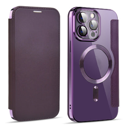 Shield MagSafe RFID Anti-theft Leather Phone Case, For iPhone 16, For iPhone 16e, For iPhone 15 Pro Max Apple Accessories engshi4308 iPhone 16 - APEXEL INDIA - Mobile Lens - Mobile Camera Lens - Cellphone Accessories - Phone Lens - Smartphone Lens
