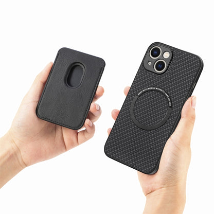 Carbon Fiber Leather Card Magsafe Phone Case, For iPhone 15 Apple Accessories engcar4356 iPhone 15 - APEXEL INDIA - Mobile Lens - Mobile Camera Lens - Cellphone Accessories - Phone Lens - Smartphone Lens