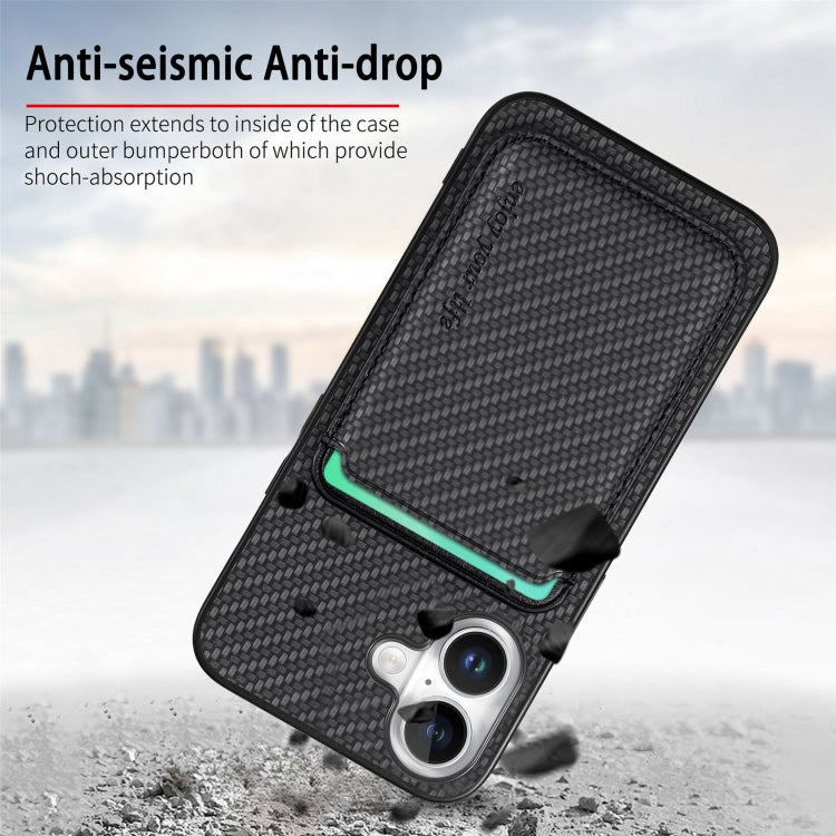 Carbon Fiber Leather Card Magsafe Phone Case, For iPhone 16, For iPhone 15 Pro Max, For iPhone 15 Pro, For iPhone 15 Plus Apple Accessories engcar4376 iPhone 16 - APEXEL INDIA - Mobile Lens - Mobile Camera Lens - Cellphone Accessories - Phone Lens - Smartphone Lens
