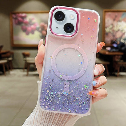 Multicolor Gradient Glitter Sequin MagSafe TPU Phone Case, For iPhone 15 Plus, For iPhone 15 Apple Accessories engmul4397 iPhone 15 Plus - APEXEL INDIA - Mobile Lens - Mobile Camera Lens - Cellphone Accessories - Phone Lens - Smartphone Lens