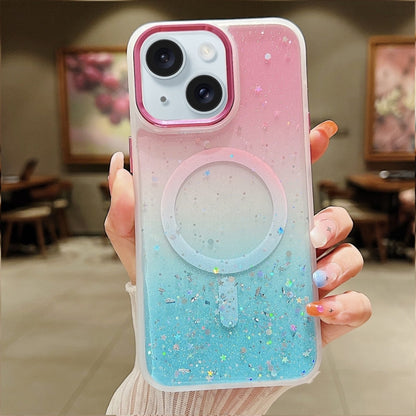 Multicolor Gradient Glitter Sequin MagSafe TPU Phone Case, For iPhone 15 Plus, For iPhone 15 Apple Accessories engmul4397 iPhone 15 Plus - APEXEL INDIA - Mobile Lens - Mobile Camera Lens - Cellphone Accessories - Phone Lens - Smartphone Lens
