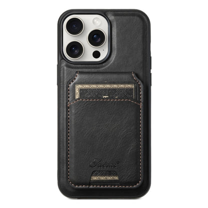 Suteni H15 MagSafe Oil Eax Leather Detachable Wallet Back Phone Case, For iPhone 16, For iPhone 15 Pro Max, For iPhone 15 Pro, For iPhone 15 Plus Apple Accessories engsut4423 iPhone 16 - Suteni - Mobile Lens - Mobile Camera Lens - Cellphone Accessories - Phone Lens - Smartphone Lens