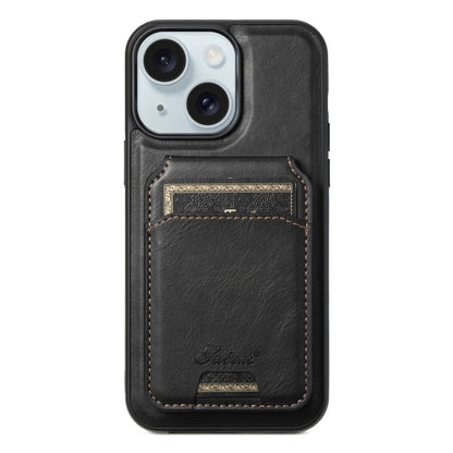 Suteni H15 MagSafe Oil Eax Leather Detachable Wallet Back Phone Case, For iPhone 16, For iPhone 15 Pro Max, For iPhone 15 Pro, For iPhone 15 Plus Apple Accessories engsut4423 iPhone 16 - Suteni - Mobile Lens - Mobile Camera Lens - Cellphone Accessories - Phone Lens - Smartphone Lens