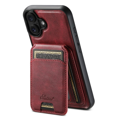 Suteni H15 MagSafe Oil Eax Leather Detachable Wallet Back Phone Case, For iPhone 16e, For iPhone 16 Pro Max, For iPhone 16 Pro, For iPhone 16 Plus Apple Accessories engsut4422 iPhone 16e - Suteni - Mobile Lens - Mobile Camera Lens - Cellphone Accessories - Phone Lens - Smartphone Lens