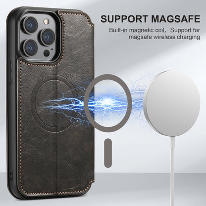 Suteni J05 Leather Magnetic MagSafe Phone Case, For iPhone 16 Pro Max, For iPhone 16 Pro, For iPhone 16 Plus, For iPhone 16, For iPhone 15 Pro Max, For iPhone 15 Pro Apple Accessories engsut4444 iPhone 16 Pro Max - Suteni - Mobile Lens - Mobile Camera Lens - Cellphone Accessories - Phone Lens - Smartphone Lens