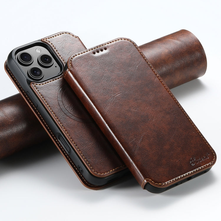 Suteni J05 Leather Magnetic MagSafe Phone Case, For iPhone 16 Pro Max, For iPhone 16 Pro, For iPhone 16 Plus, For iPhone 16, For iPhone 15 Pro Max, For iPhone 15 Pro Apple Accessories engsut4444 iPhone 16 Pro Max - Suteni - Mobile Lens - Mobile Camera Lens - Cellphone Accessories - Phone Lens - Smartphone Lens