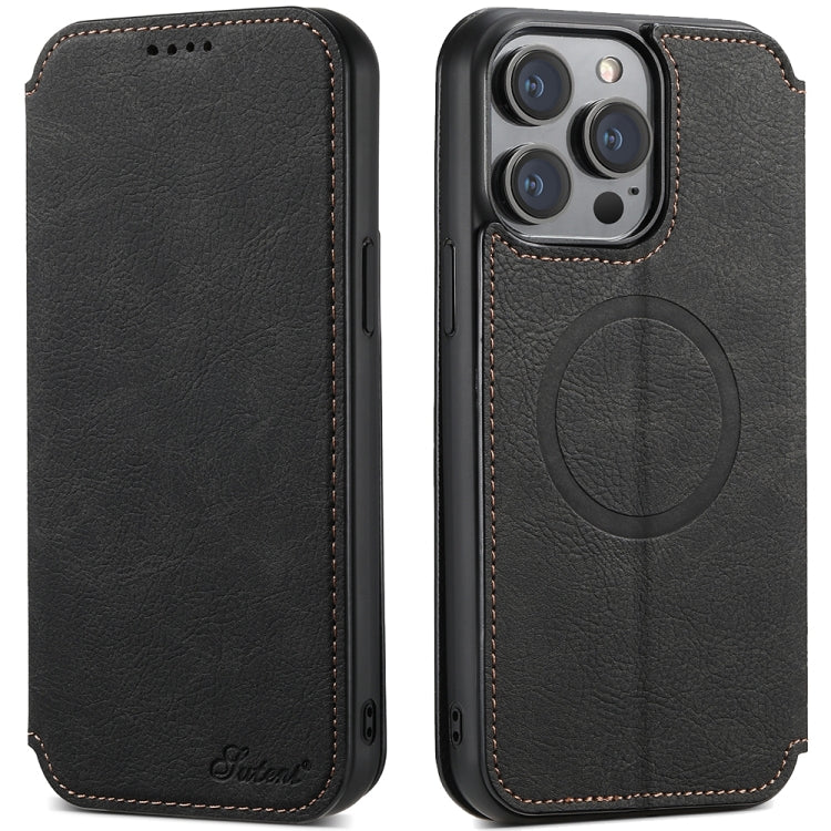 Suteni J06 Retro Matte Litchi Texture Leather MagSafe Phone Case, For iPhone 15 Pro Max, For iPhone 15 Pro, For iPhone 15 Plus, For iPhone 15 Apple Accessories engsut5675 iPhone 15 Pro Max - Suteni - Mobile Lens - Mobile Camera Lens - Cellphone Accessories - Phone Lens - Smartphone Lens
