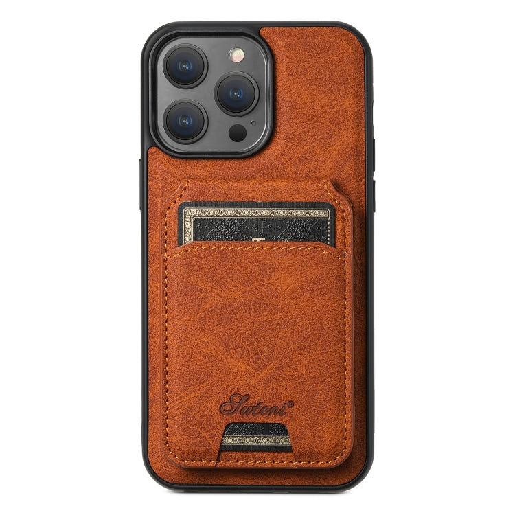 Suteni H17 Litchi Texture Leather MagSafe Detachable Wallet Phone Case, For iPhone 12 Pro, For iPhone 17e / 16e