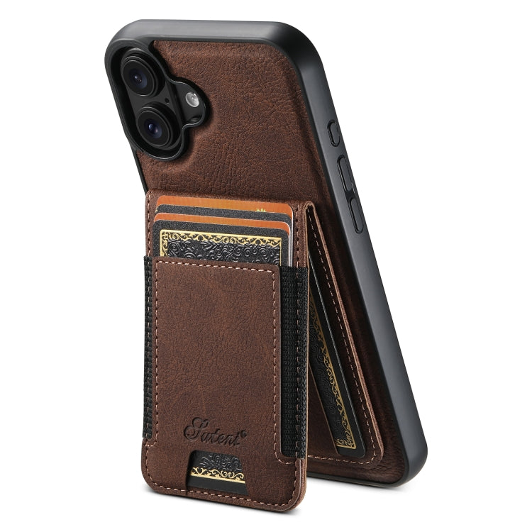 Suteni H17 Litchi Texture Leather MagSafe Detachable Wallet Phone Case, For iPhone 16e, For iPhone 16 Pro Max, For iPhone 16 Pro, For iPhone 16 Plus, For iPhone 16, For iPhone 15 Pro Max Apple Accessories engsut4460 iPhone 16e - Suteni - Mobile Lens - Mobile Camera Lens - Cellphone Accessories - Phone Lens - Smartphone Lens