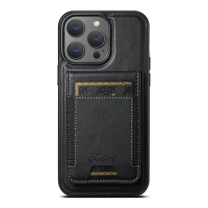 Suteni H17 Oil Eax Leather MagSafe Detachable Wallet Phone Case, For iPhone 12 Pro, For iPhone 17e / 16e
