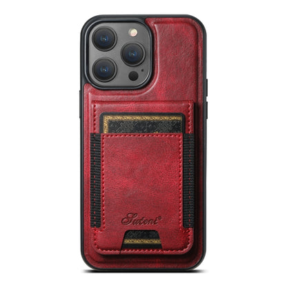 Suteni H17 Oil Eax Leather MagSafe Detachable Wallet Phone Case, For iPhone 12 Pro, For iPhone 17e / 16e