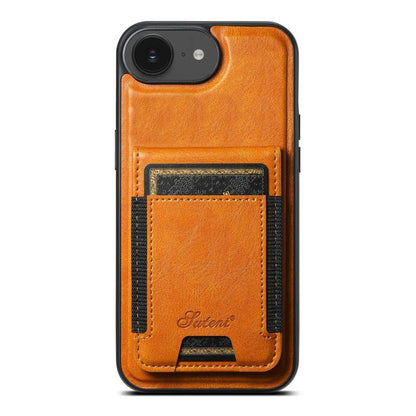 Suteni H17 Oil Eax Leather MagSafe Detachable Wallet Phone Case, For iPhone 12 Pro, For iPhone 17e / 16e
