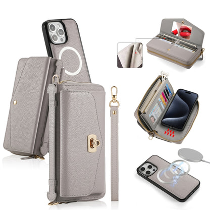 MagSafe Crossbody Multi-functional Zipper Wallet Litchi Leather Phone Case, For iPhone 15 Pro Max, For iPhone 15 Pro, For iPhone 15 Plus, For iPhone 15 Apple Accessories engmag4475 iPhone 15 Pro Max - APEXEL INDIA - Mobile Lens - Mobile Camera Lens - Cellphone Accessories - Phone Lens - Smartphone Lens
