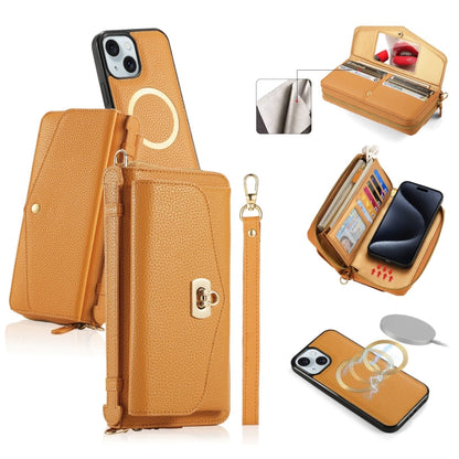 MagSafe Crossbody Multi-functional Zipper Wallet Litchi Leather Phone Case, For iPhone 15 Pro Max, For iPhone 15 Pro, For iPhone 15 Plus, For iPhone 15 Apple Accessories engmag4475 iPhone 15 Pro Max - APEXEL INDIA - Mobile Lens - Mobile Camera Lens - Cellphone Accessories - Phone Lens - Smartphone Lens