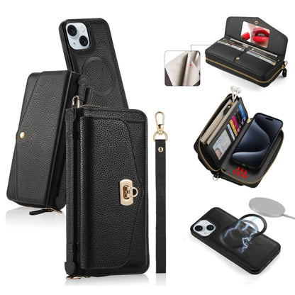 MagSafe Crossbody Multi-functional Zipper Wallet Litchi Leather Phone Case, For iPhone 15 Pro Max, For iPhone 15 Pro, For iPhone 15 Plus, For iPhone 15 Apple Accessories engmag4475 iPhone 15 Pro Max - APEXEL INDIA - Mobile Lens - Mobile Camera Lens - Cellphone Accessories - Phone Lens - Smartphone Lens