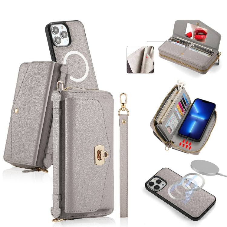 MagSafe Crossbody Multi-functional Zipper Wallet Litchi Leather Phone Case, For iPhone 13 Pro Max, For iPhone 13 Pro, For iPhone 13, For iPhone 12 Apple Accessories engmag4477 More iPhone Cases - APEXEL INDIA - Mobile Lens - Mobile Camera Lens - Cellphone Accessories - Phone Lens - Smartphone Lens