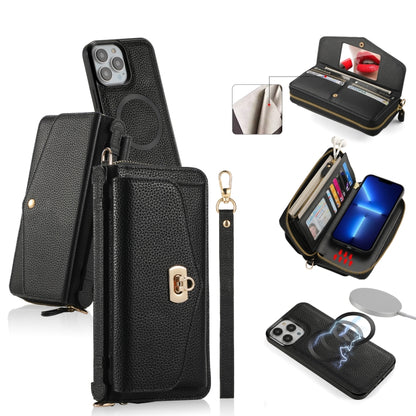 MagSafe Crossbody Multi-functional Zipper Wallet Litchi Leather Phone Case, For iPhone 13 Pro Max, For iPhone 13 Pro, For iPhone 13, For iPhone 12 Apple Accessories engmag4477 More iPhone Cases - APEXEL INDIA - Mobile Lens - Mobile Camera Lens - Cellphone Accessories - Phone Lens - Smartphone Lens
