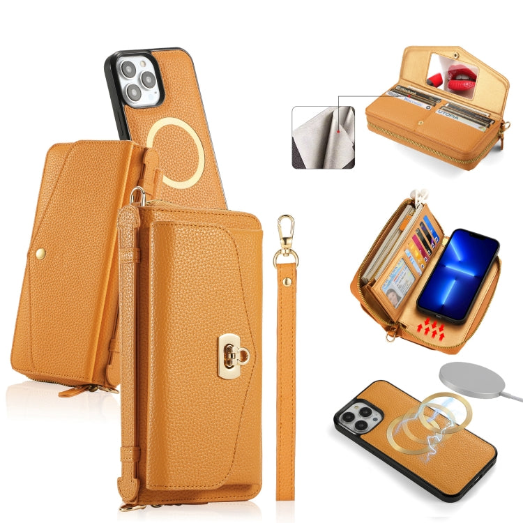 MagSafe Crossbody Multi-functional Zipper Wallet Litchi Leather Phone Case, For iPhone 13 Pro Max, For iPhone 13 Pro, For iPhone 13, For iPhone 12 Apple Accessories engmag4477 More iPhone Cases - APEXEL INDIA - Mobile Lens - Mobile Camera Lens - Cellphone Accessories - Phone Lens - Smartphone Lens