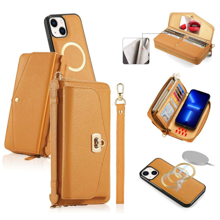 MagSafe Crossbody Multi-functional Zipper Wallet Litchi Leather Phone Case, For iPhone 13 Pro Max, For iPhone 13 Pro, For iPhone 13, For iPhone 12 Apple Accessories engmag4477 More iPhone Cases - APEXEL INDIA - Mobile Lens - Mobile Camera Lens - Cellphone Accessories - Phone Lens - Smartphone Lens