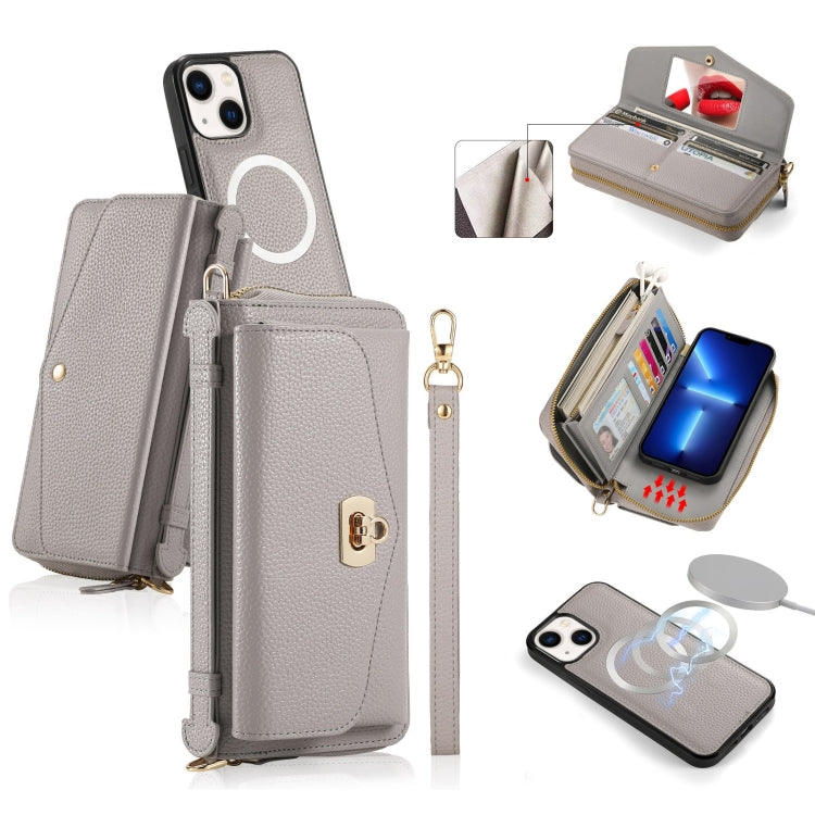 MagSafe Crossbody Multi-functional Zipper Wallet Litchi Leather Phone Case, For iPhone 13 Pro Max, For iPhone 13 Pro, For iPhone 13, For iPhone 12 Apple Accessories engmag4477 More iPhone Cases - APEXEL INDIA - Mobile Lens - Mobile Camera Lens - Cellphone Accessories - Phone Lens - Smartphone Lens