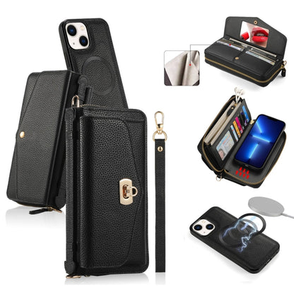 MagSafe Crossbody Multi-functional Zipper Wallet Litchi Leather Phone Case, For iPhone 13 Pro Max, For iPhone 13 Pro, For iPhone 13, For iPhone 12 Apple Accessories engmag4477 More iPhone Cases - APEXEL INDIA - Mobile Lens - Mobile Camera Lens - Cellphone Accessories - Phone Lens - Smartphone Lens