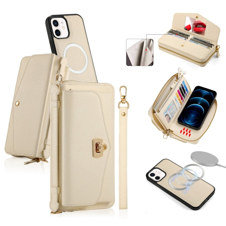 MagSafe Crossbody Multi-functional Zipper Wallet Litchi Leather Phone Case, For iPhone 13 Pro Max, For iPhone 13 Pro, For iPhone 13, For iPhone 12 Apple Accessories engmag4477 More iPhone Cases - APEXEL INDIA - Mobile Lens - Mobile Camera Lens - Cellphone Accessories - Phone Lens - Smartphone Lens