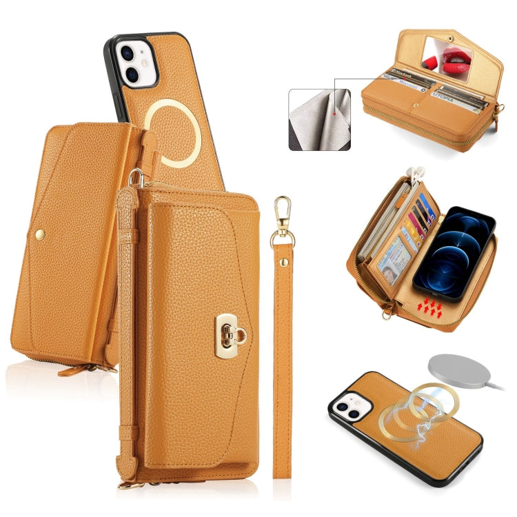 MagSafe Crossbody Multi-functional Zipper Wallet Litchi Leather Phone Case, For iPhone 13 Pro Max, For iPhone 13 Pro, For iPhone 13, For iPhone 12 Apple Accessories engmag4477 More iPhone Cases - APEXEL INDIA - Mobile Lens - Mobile Camera Lens - Cellphone Accessories - Phone Lens - Smartphone Lens